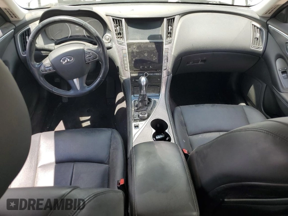 2014 Infiniti Q50 with VIN JN1BV7AP4EM686822, listed as a Copart auction lot 56568735 with 96,133 mi miles and Salvage title. Bid and sale history available at DreamBid. Image 8.