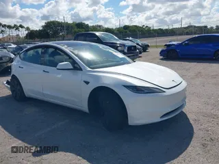 2024 Tesla Model 3 with VIN 5YJ3E1EA2RF870661, listed as a IAAI auction lot 41562281 with 3,407 mi miles. Bid and sale history available at carsss.com. Image 1.