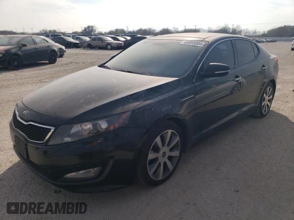 2013 Kia Optima SX with VIN 5XXGR4A65DG229079, listed as a Copart auction lot 46620134 with 154,977 mi miles and Salvage Title. Bid and sale history available at carsss.com. Image 1.