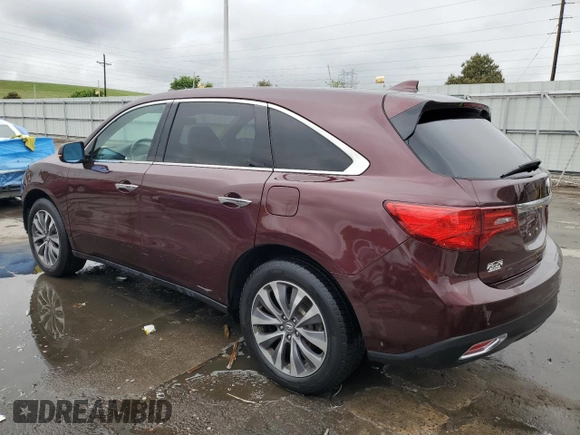 2016 Acura MDX Technology z VIN 5FRYD4H40GB007126, wystawiony jako Copart lot #59344235 z przebiegiem 94 086 mil mil oraz Szkoda całkowita • Salvage title. Historia ofert i sprzedaży dostępna na DreamBid. Obrazek 2.