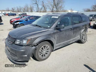 2018 Dodge Journey SE with VIN 3C4PDCAB3JT295040, listed as a Copart auction lot 46835775 with 86,608 mi miles and Salvage Title. Bid and sale history available at carsss.com. Image 1.