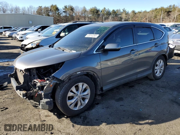 2013 Honda CR-V EX with VIN 2HKRM4H57DH668406, listed as a Copart auction lot 43614265 with 0 mi miles and Salvage Title. Bid and sale history available at carsss.com. Image 1.