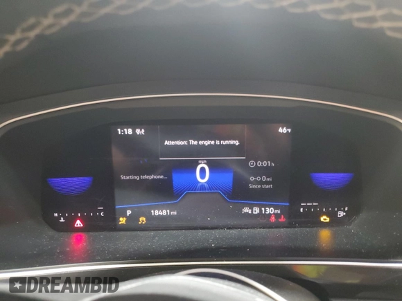 2023 Volkswagen Tiguan SE with VIN 3VVMB7AX0PM074835, listed as a Copart auction lot 44684735 with 18,481 mi miles and Salvage Title. Bid and sale history available at DreamBid. Image 9.
