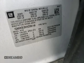 2017 GMC Acadia SLE z VIN 1GKKNSLSXHZ286146, wystawiony jako Copart lot #53025065 z przebiegiem 126 444 mil mil oraz Szkoda całkowita • Salvage title. Historia ofert i sprzedaży dostępna na DreamBid. Obrazek 14.