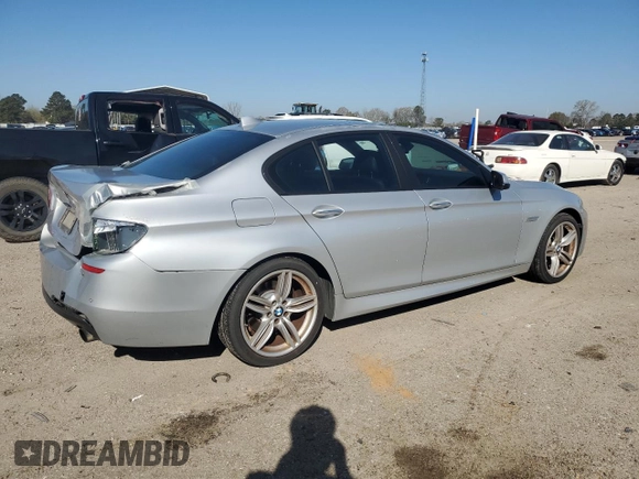 2014 BMW 5 Series 535i xDrive with VIN WBA5B3C50ED538414, listed as a Copart auction lot 44180645 with 158,560 mi miles and Salvage Title. Bid and sale history available at carsss.com. Image 3.