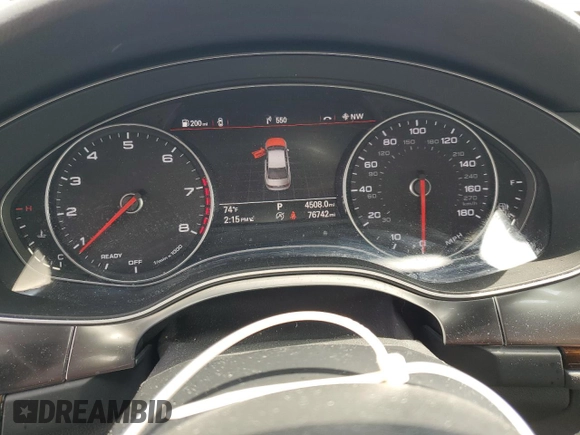 2018 Audi A6 Premium Plus with VIN WAUG8AFC7JN088562, listed as a Copart auction lot 55343595 with 76,742 mi miles and Salvage title. Bid and sale history available at DreamBid. Image 9.