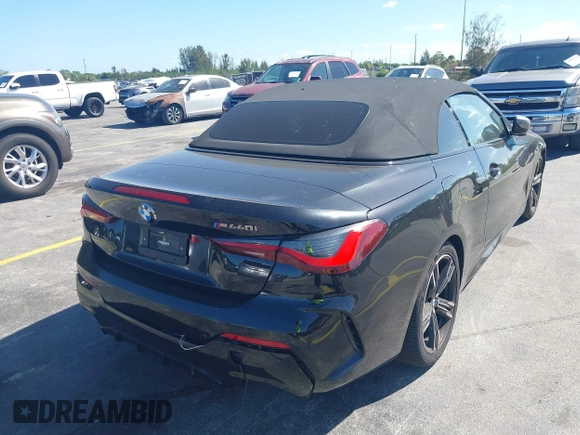 2023 BMW 4 Series M440i with VIN WBA53AT08PCL58435, listed as a IAAI auction lot 41745514 with 23,161 mi miles and . Bid and sale history available at DreamBid. Image 6.