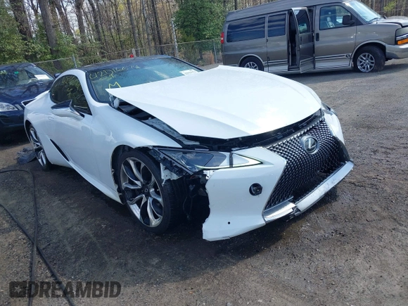 2021 Lexus LC with VIN JTHBP5AY0MA008376, listed as a IAAI auction lot 42016674 with 37,760 mi miles. Bid and sale history available at carsss.com. Image 1.