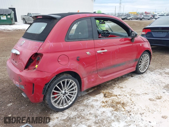 2013 FIAT 500 Abarth with VIN 3C3CFFJHXDT639261, listed as a IAAI auction lot 41360403 with 42,769 mi miles. Bid and sale history available at carsss.com. Image 4.