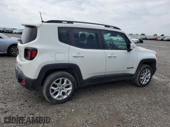 2018 Jeep Renegade Latitude with VIN ZACCJBBB2JPJ43495, listed as a Copart auction lot 56929015 with 115,808 mi miles and Salvage title. Bid and sale history available at DreamBid. Image 3.