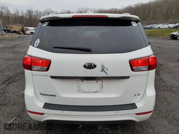 2016 Kia Sedona LX with VIN KNDMB5C15G6082926, listed as a Copart auction lot 46586364 with 99,095 mi miles and Salvage Title. Bid and sale history available at carsss.com. Image 6.