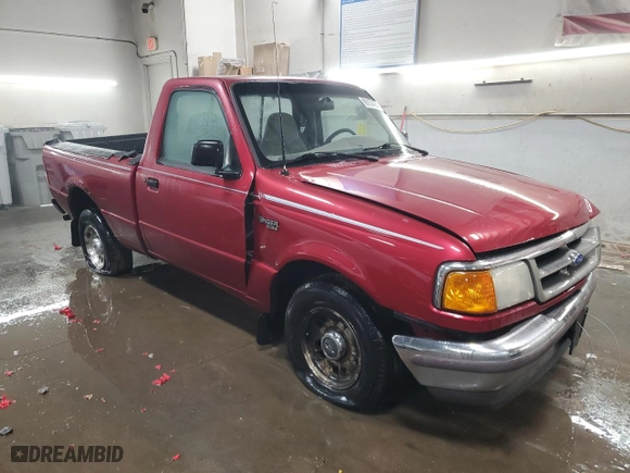 1995 Ford Ranger Splash with VIN 1FTCR10AXSPA71444, listed as a Copart auction lot 89157435 with 166,151 mi miles and Salvage Title. Bid and sale history available at carsss.com. Image 4.