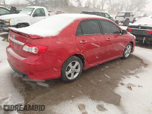 2013 Toyota Corolla L with VIN 5YFBU4EE0DP093820, listed as a IAAI auction lot 41832927 with 161,204 mi miles. Bid and sale history available at carsss.com. Image 4.