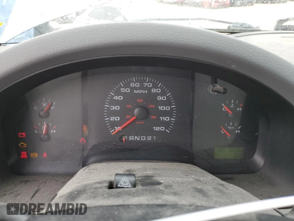2004 Ford F-150 XL with VIN 1FTRF14W44NC23841, listed as a Copart auction lot 43536725 with 189,783 mi miles and Salvage title. Bid and sale history available at DreamBid. Image 9.