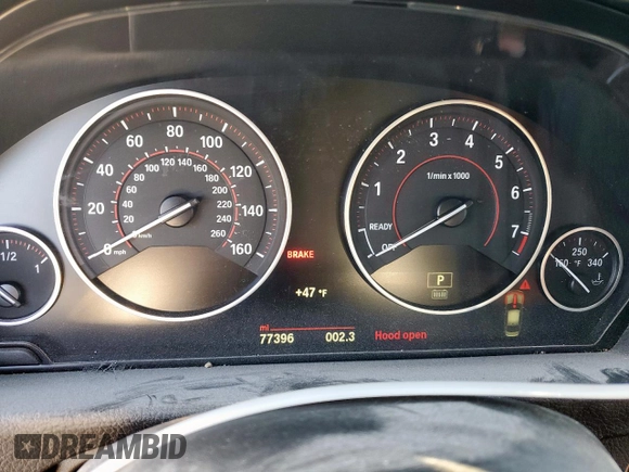 2017 BMW 3 Series 330e iPerformance with VIN WBA8E1C31HA156504, listed as a Copart auction lot 47971015 with 77,396 mi miles and Salvage Title. Bid and sale history available at carsss.com. Image 9.