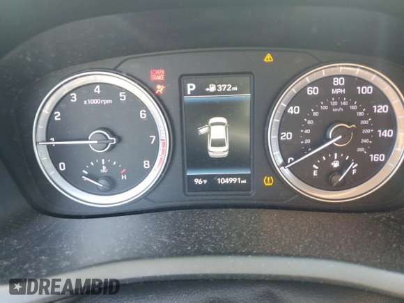 2018 Hyundai Sonata SEL with VIN 5NPE34AFXJH628627, listed as a Copart auction lot 54435635 with 104,991 mi miles and Salvage Title. Bid and sale history available at DreamBid. Image 9.
