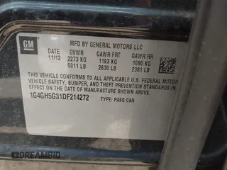 2013 Buick LaCrosse Premium 2 with VIN 1G4GH5G31DF214272, listed as a IAAI auction lot 42565711 with 127,949 mi miles and . Bid and sale history available at DreamBid. Image 9.