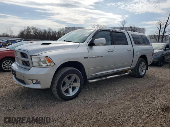 2012 Ram 1500 Sport with VIN 1C6RD7MT7CS315032, listed as a Copart auction lot 53685805 with 165,160 mi miles and Clean Title. Bid and sale history available at carsss.com. Image 1.