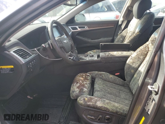 2015 Hyundai Genesis 3.8L with VIN KMHGN4JE7FU022415, listed as a Copart auction lot 74740224 with 0 mi miles and Salvage Title. Bid and sale history available at carsss.com. Image 7.
