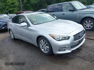 2014 Infiniti Q50 Premium with VIN JN1BV7AP5EM691222, listed as a IAAI auction lot 42435384 with 96,905 mi miles and . Bid and sale history available at DreamBid. Image 1.