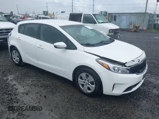 2018 Kia Forte5 LX with VIN KNAFK5A86J5773353, listed as a IAAI auction lot 41970202 with 73,917 mi miles. Bid and sale history available at carsss.com. Image 1.