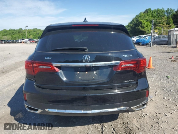 2017 Acura MDX Technology with VIN 5FRYD4H53HB023928, listed as a Copart auction lot 56055535 with 160,249 mi miles and Salvage title. Bid and sale history available at DreamBid. Image 6.