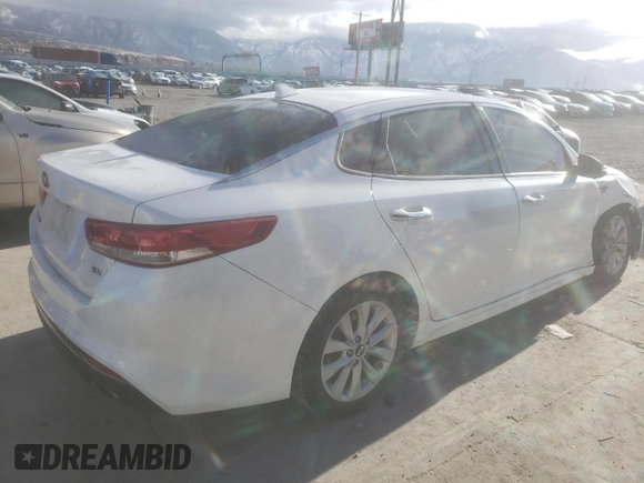 2016 Kia Optima EX with VIN 5XXGU4L33GG004505, listed as a Copart auction lot 83875474 with 142,620 mi miles and Salvage Title. Bid and sale history available at carsss.com. Image 3.