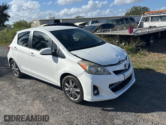 2012 Toyota Yaris L with VIN JTDKTUD36CD523080, listed as a Copart auction lot 80987914 with 134,041 mi miles and Clean Title. Bid and sale history available at carsss.com. Image 1.