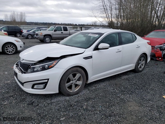 2015 Kia Optima LX with VIN KNAGM4A71F5621908, listed as a Copart auction lot 49268045 with 158,936 mi miles and Salvage Title. Bid and sale history available at carsss.com. Image 1.