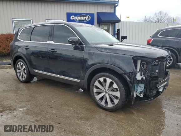 2020 Kia Telluride EX with VIN 5XYP34HCXLG071703, listed as a Copart auction lot 51601905 with 76,529 mi miles and Salvage Title. Bid and sale history available at DreamBid. Image 4.