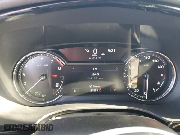 2021 Cadillac XT5 FWD Premium Luxury with VIN 1GYKNCRS5MZ138712, listed as a Copart auction lot 49697945 with 54,893 mi miles and Salvage Title. Bid and sale history available at carsss.com. Image 9.