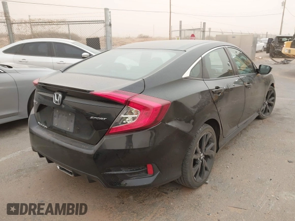 2019 Honda Civic Sedan Sport with VIN 19XFC2F85KE007482, listed as a IAAI auction lot 41545624 with 86,327 mi miles. Bid and sale history available at carsss.com. Image 4.