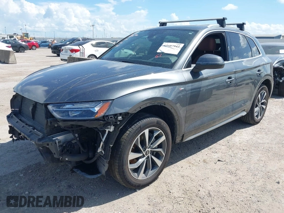 2022 Audi Q5 S line Premium Plus with VIN WA1EAAFY2N2072698, listed as a IAAI auction lot 42607942 with 42,796 mi miles and . Bid and sale history available at DreamBid. Image 19.