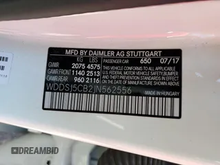 2018 Mercedes-Benz CLA with VIN WDDSJ5CB2JN562556, listed as a Copart auction lot 59077804 with 50,834 mi miles and Salvage Title. Bid and sale history available at carsss.com. Image 12.