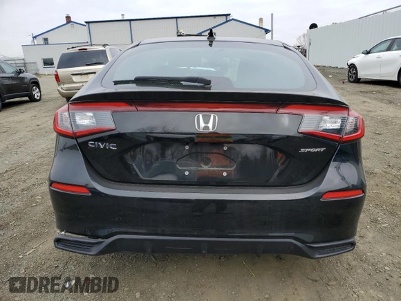 2023 Honda Civic Sport with VIN 19XFL2H83PE007243, listed as a Copart auction lot 47682685 with Not Provided miles and Salvage Title. Bid and sale history available at DreamBid. Image 6.