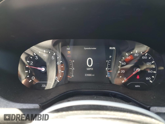 2022 Jeep Compass Latitude Lux with VIN 3C4NJDFB2NT164072, listed as a Copart auction lot 55399095 with 33,666 mi miles and Salvage title. Bid and sale history available at DreamBid. Image 9.