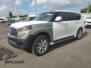 2012 Infiniti QX56 7-passenger with VIN JN8AZ2NF4C9519396, listed as a Copart auction lot 64388705 with 186,149 mi miles and Clean title. Bid and sale history available at DreamBid. Image 1.