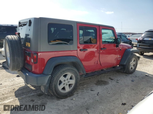 2008 Jeep Wrangler Unlimited X with VIN 1J4GB39168L649201, listed as a Copart auction lot 44152955 with 570,258 mi miles and Clean Title. Bid and sale history available at DreamBid. Image 3.