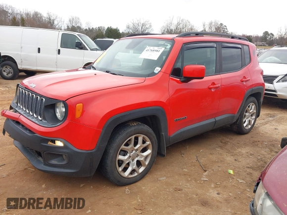 2017 Jeep Renegade Altitude z VIN ZACCJABB1HPF97308, wystawiony jako IAAI lot #41768981 z przebiegiem 70 700 mil mil oraz . Historia ofert i sprzedaży dostępna na DreamBid. Obrazek 2.