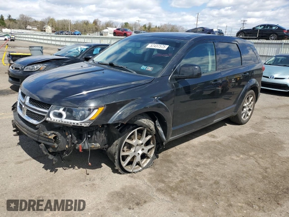 2012 Dodge Journey GT with VIN 3C4PDCEG0CT332909, listed as a Copart auction lot 52437575 with 97,973 mi miles and Salvage Title. Bid and sale history available at DreamBid. Image 1.