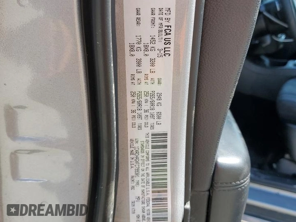 2015 Dodge Durango SXT с VIN 1C4RDHAGXFC799301, выставлен на аукционе Copart как лот 53132645 с пробегом 145 345 миль миль и Списание • Salvage title. История ставок и продаж доступна на DreamBid. Изображение 14.