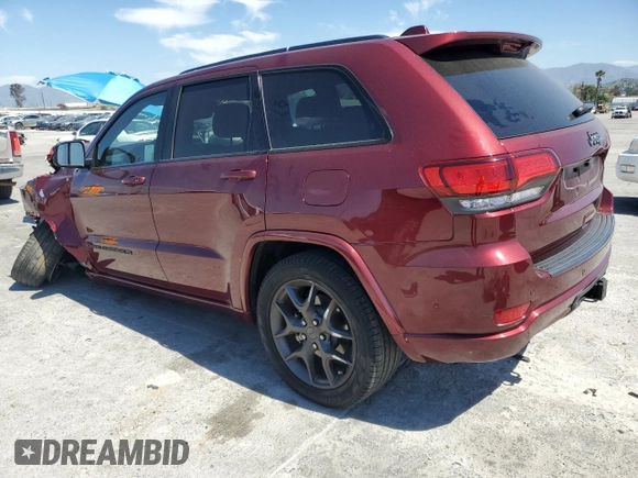 2021 Jeep Grand Cherokee Limited X with VIN 1C4RJEBG0MC714727, listed as a Copart auction lot 52962165 with 32,411 mi miles and Salvage title. Bid and sale history available at DreamBid. Image 2.