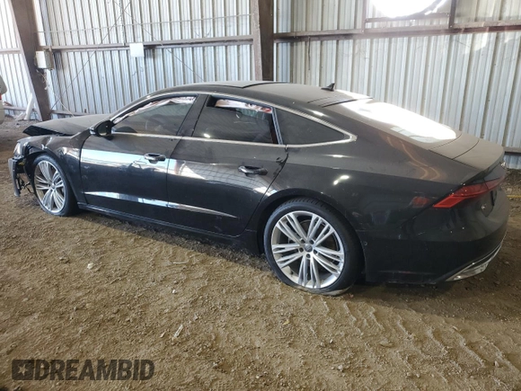 2019 Audi A7 Premium Plus with VIN WAUR2AF22KN050708, listed as a Copart auction lot 82110584 with 0 mi miles and Salvage Title. Bid and sale history available at carsss.com. Image 2.
