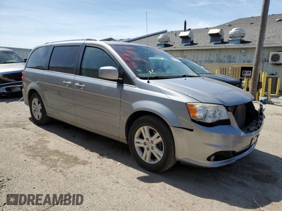 2013 Dodge Grand Caravan Crew with VIN 2C4RDGDG4DR726502, listed as a Copart auction lot 53258075 with 132,903 mi miles and Salvage Title. Bid and sale history available at DreamBid. Image 4.