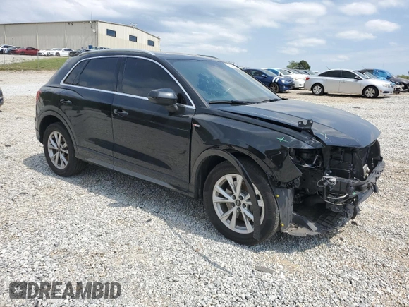 2022 Audi Q3 S line Premium z VIN WA1DECF31N1018850, wystawiony jako Copart lot #52559035 z przebiegiem 44 466 mil mil oraz Szkoda całkowita • Salvage title. Historia ofert i sprzedaży dostępna na DreamBid. Obrazek 4.