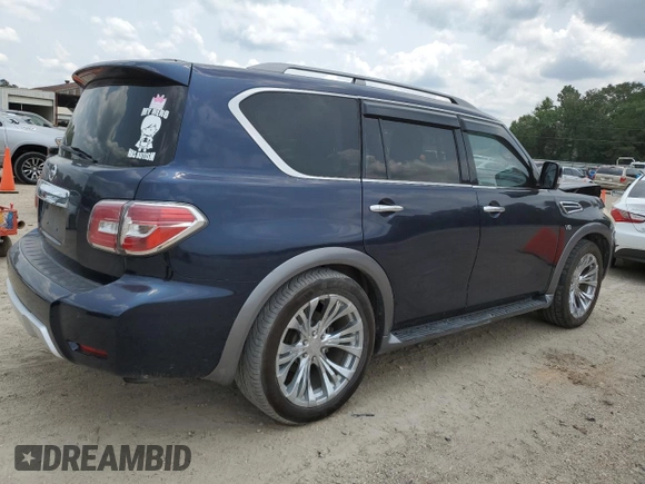 2018 Nissan Armada SL z VIN JN8AY2ND8J9050540, wystawiony jako Copart lot #59583535 z przebiegiem 138 304 mil mil oraz Szkoda całkowita • Salvage title. Historia ofert i sprzedaży dostępna na DreamBid. Obrazek 3.