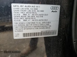 2012 Audi Q7 Premium Plus with VIN WA1LGBFE6CD002978, listed as a Copart auction lot 68976494 with 116,353 mi miles and Salvage title. Bid and sale history available at DreamBid. Image 14.
