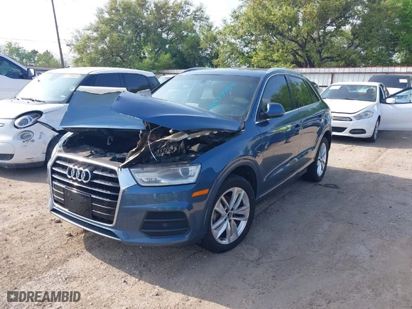 2016 Audi Q3 Premium Plus with VIN WA1BFCFS8GR010311, listed as a IAAI auction lot 41927789 with 91,400 mi miles. Bid and sale history available at carsss.com. Image 2.