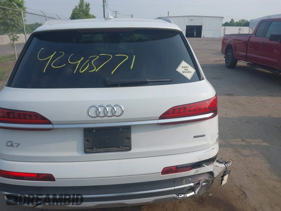 2022 Audi Q7 Premium Plus with VIN WA1LJBF70ND014081, listed as a IAAI auction lot 42403771 with 20,073 mi miles and . Bid and sale history available at DreamBid. Image 16.
