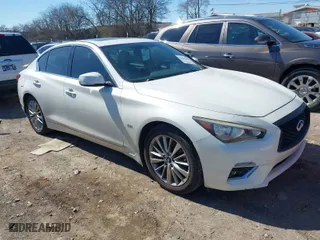 2018 Infiniti Q50 3.0t LUXE with VIN JN1EV7AP9JM355256, listed as a IAAI auction lot 41661059 with 105,040 mi miles. Bid and sale history available at carsss.com. Image 1.